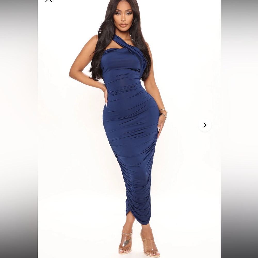 Fashion Nova Midnight Blue Midi Dress